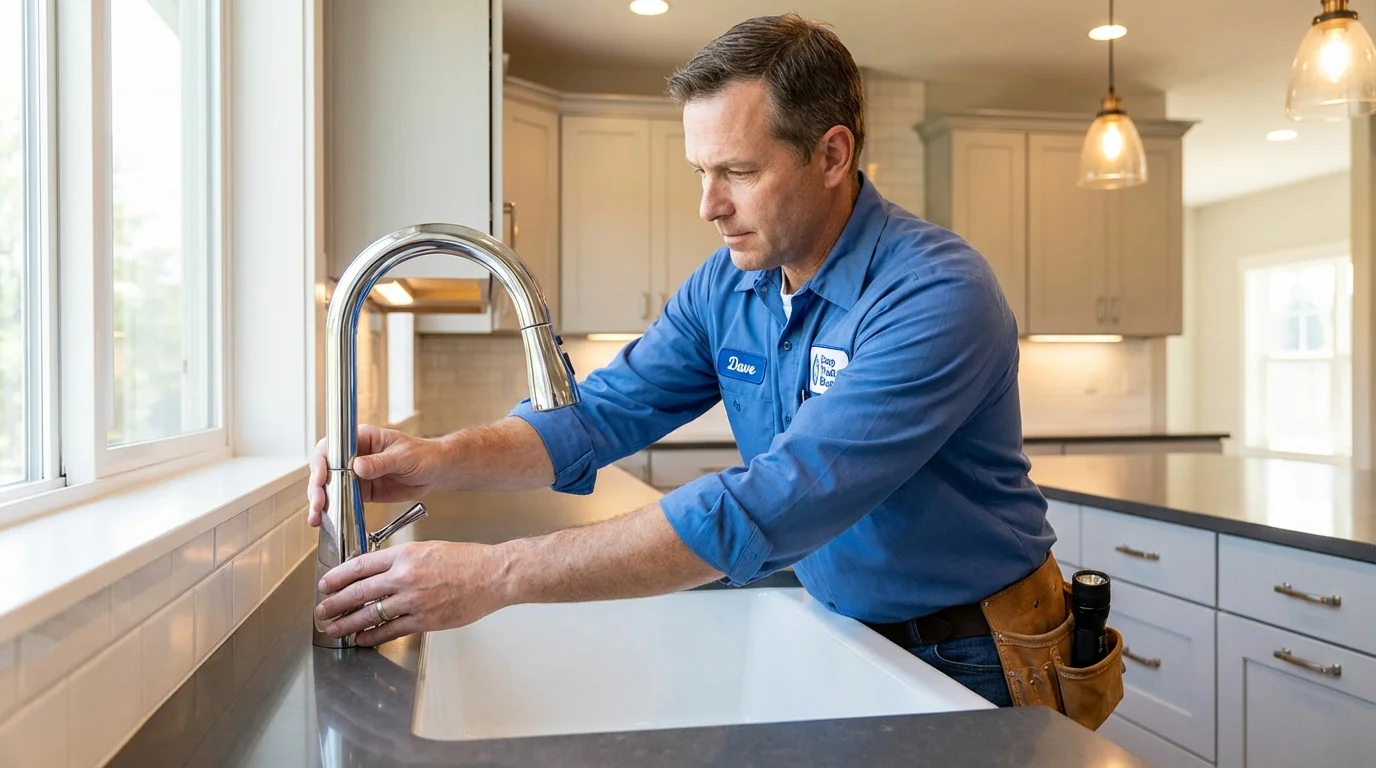 Kitchen faucet installation by Johns Plumbing LLC in Forest